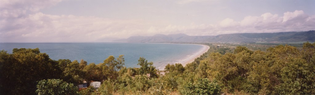 Panoramic shot of the beach at Port Douglas in the Douglas Shire